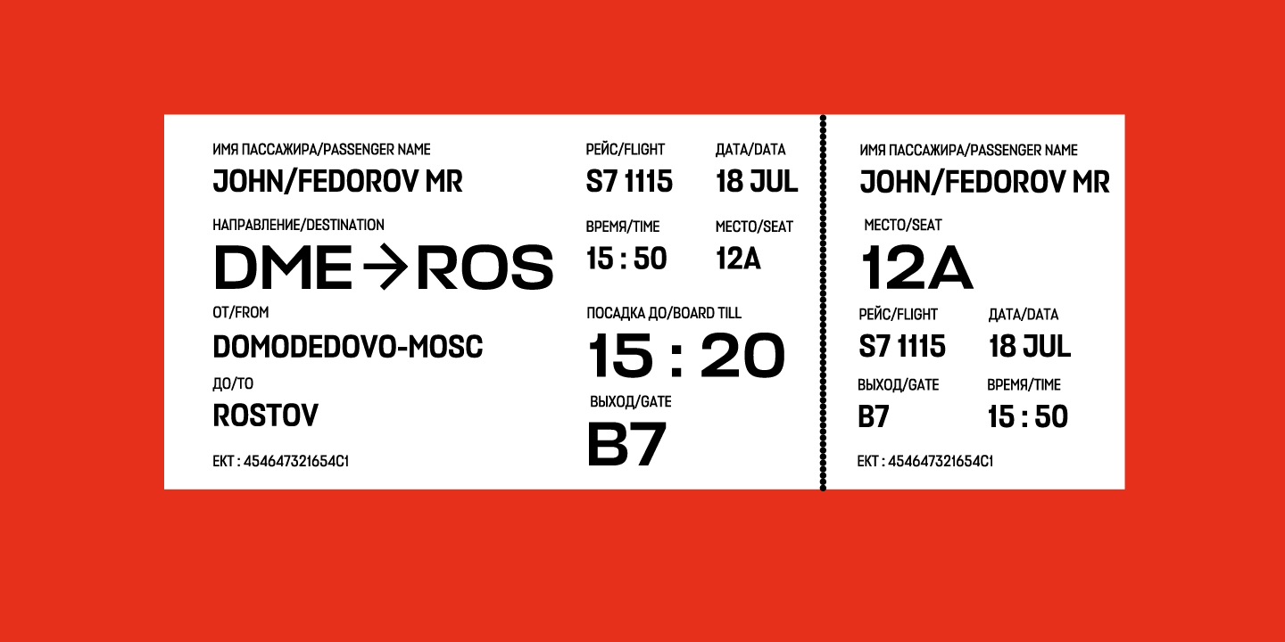 Ejemplo de fuente Stapel Condensed Regular